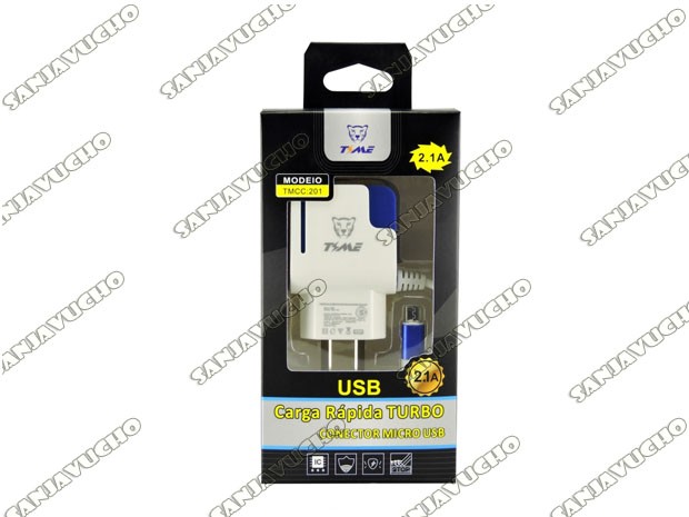 &++ CARGADOR CELULAR 2.1A SMART + 1 USB EN CAJA TMCC217