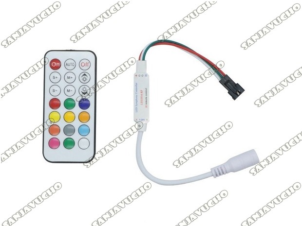 &+ CONTROLADORA LUCES LED + CONTROL REMOTO LED-X24D