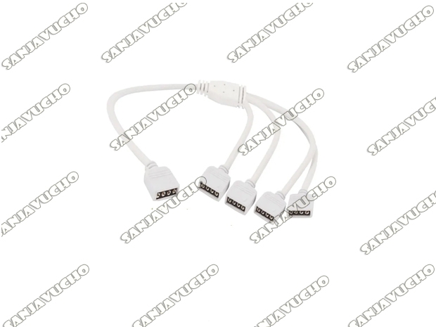 &  CABLE ADAPTADOR SPLITTER TIRA LED RGB 1X4