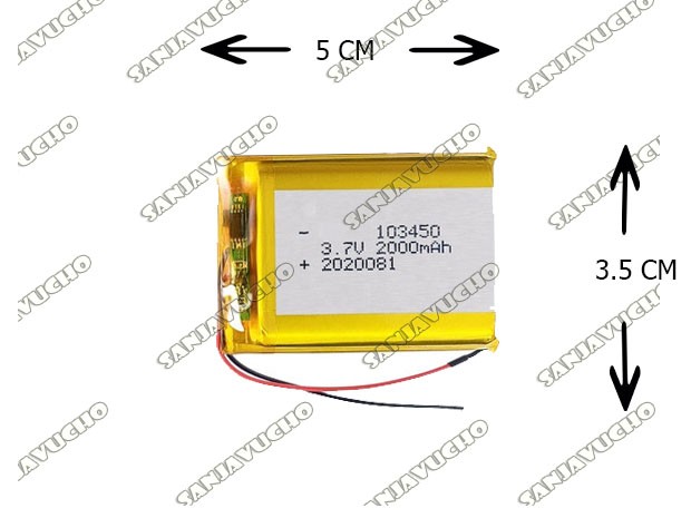 &u+ BATERIA AURICULAR DRON PARLANTE 3.7V 2000MAH 103450