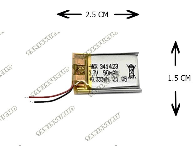 &+ BATERIA AURICULAR DRON PARLANTE 3.7V 90MAH 341423