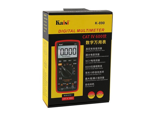 &+ TESTER DIGITAL MULTIMETRO KAISI K-890