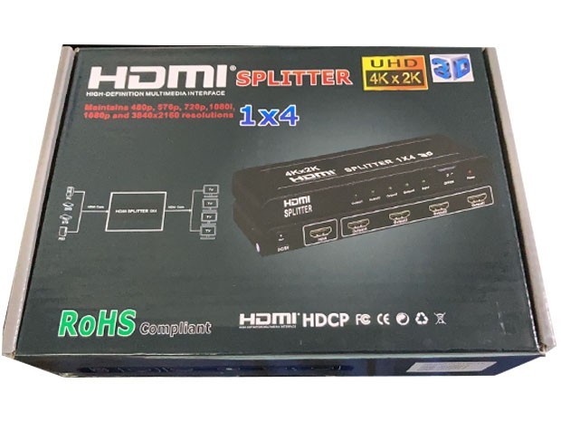 &+ HDMI SPLITTER 1 x 4 (4Kx2K) (7303)