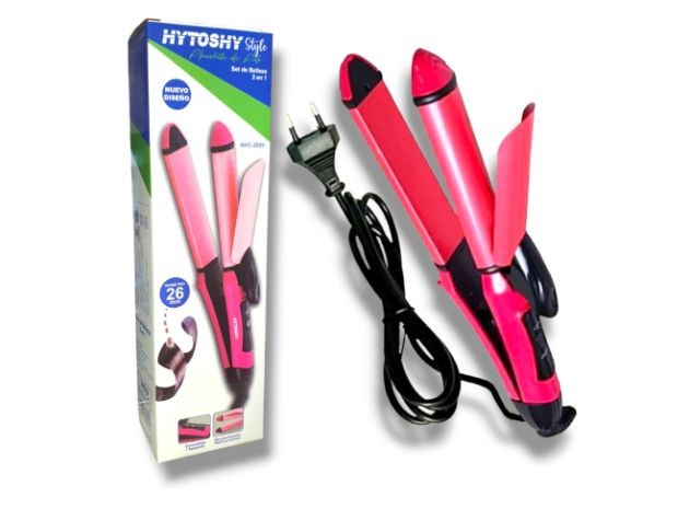 &u+ PLANCHA DE PELO 2 EN 1 LISO Y RIZADORA NHC-1818SC