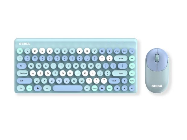 &u+ KIT TECLADO PC INALAMBRICO VINTAGE DN-C600