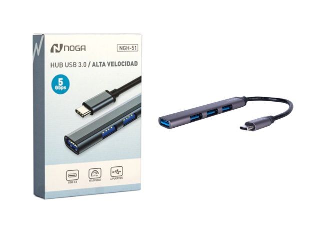 &u+ HUB TIPO C 7 PUERTOS NOGA NGH-51
