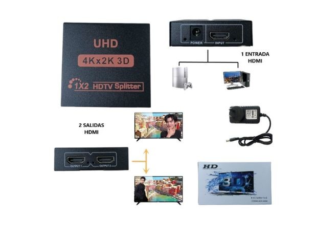 &u+ HDMI SPLITTER 1 x 2 DUPLICA HD 4Kx2K ADP-48006