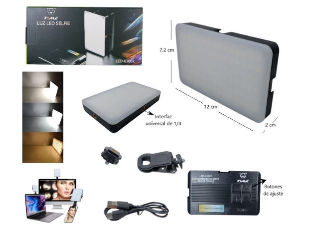 &u+ PANEL LED LUZ CALIDA O FRIA LED-83002