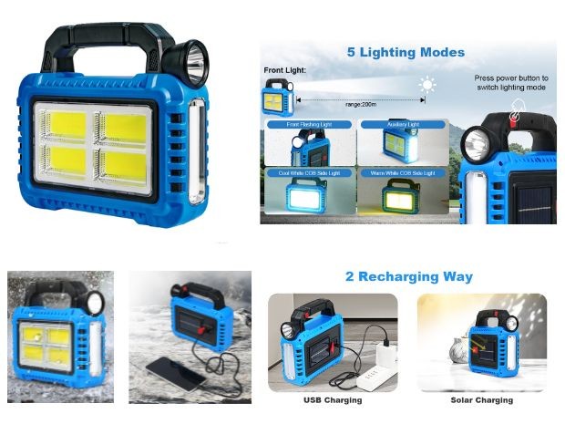 &u+ REFLECTOR SOLAR LED MULTIFUNCIONAL HB-8678-4