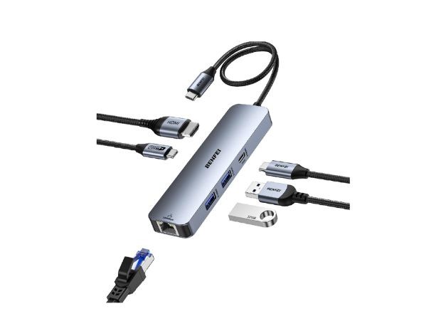 &u+ HUB TIPO C MACBOOK HDMI VGA USD  6 EN 1 PD BF-379