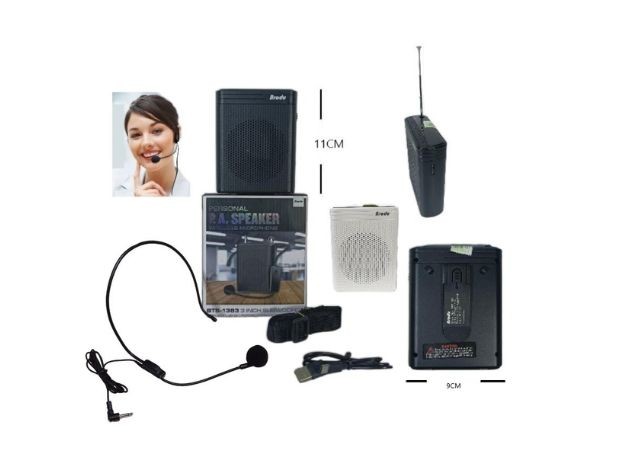 &u+ PARLANTE BT + MICROFONO MEGAFONO WIRELESS KARAOKE BTS-1385