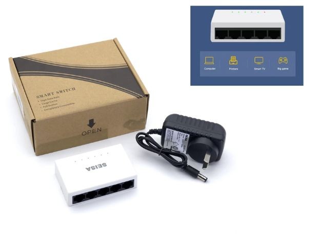 &u+ SWITCH RED LAN 4 PUERTOS 100MBPS JK-D2313