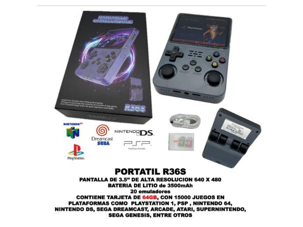 &u+ MINI CONSOLA ARCADE R36S