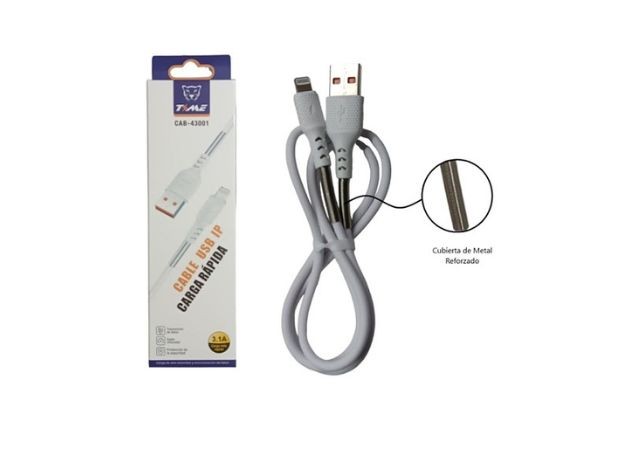 &uu CABLE CARGADOR IPHONE 3.1A CAB-43001