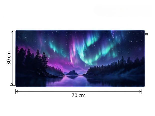 &uu MOUSE PAD GRANDE ANTIDESLIZANTE (70x30CM) AURORA