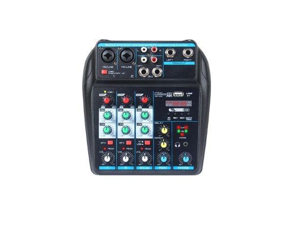 &uu MIXER MEZCLADORA DE AUDIO 4 CANALES XY-A4