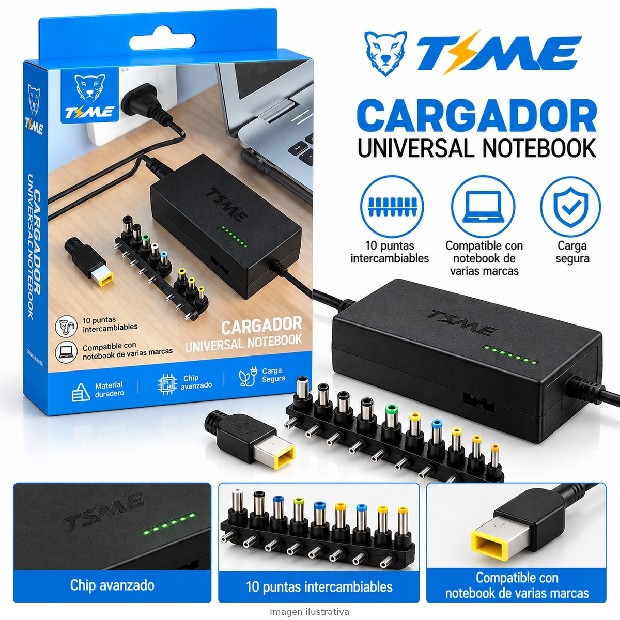 &ua FUENTE TRANSFORMADOR UNIVERSAL NOTEBOOK 120W